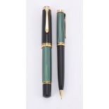 Pelikan, Souveran M1000, a green fountain pen and a propelling pencil