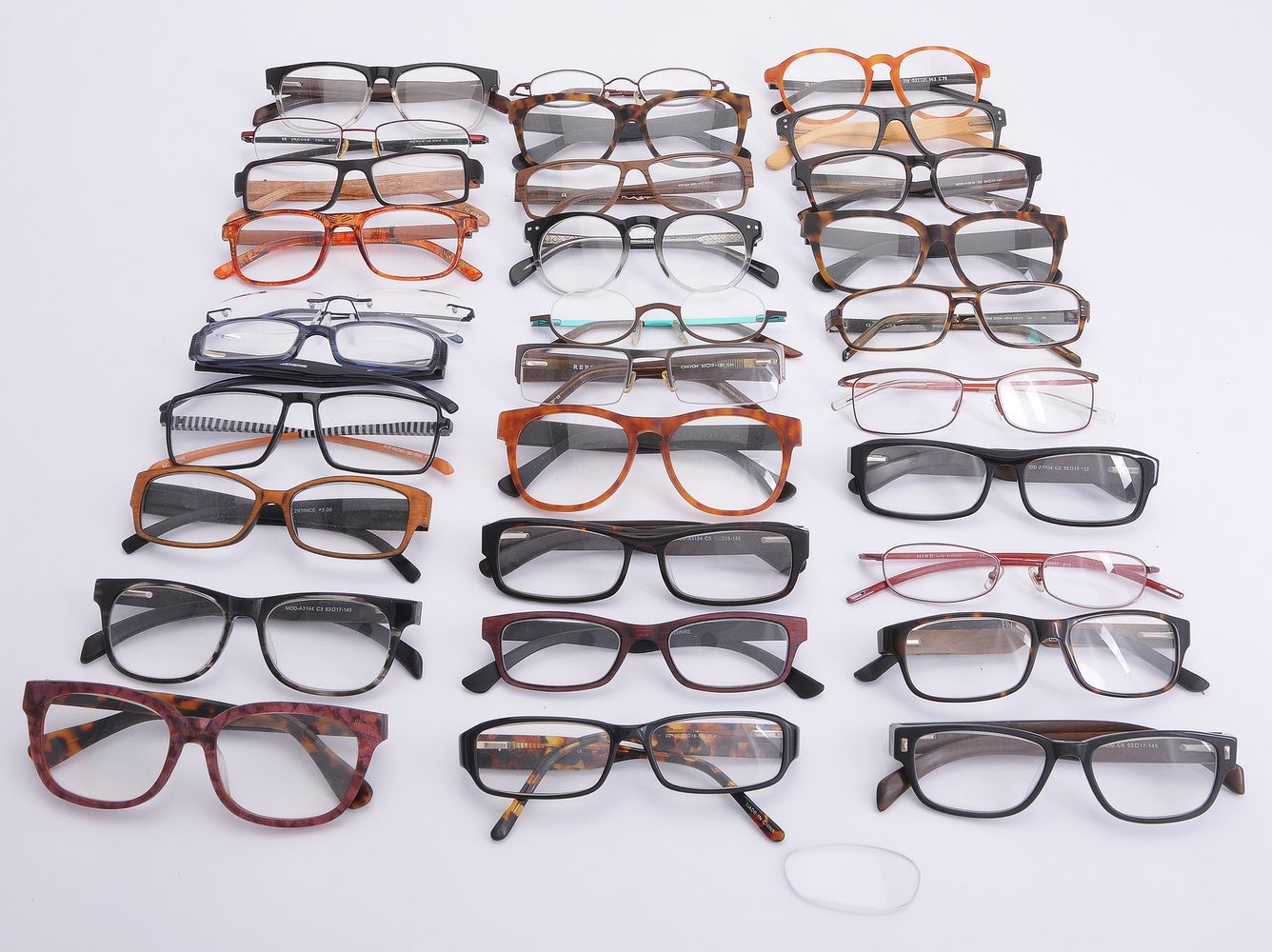 A collection of reading glasses