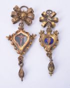 Two 19th century Southern Italy reliquary pendants