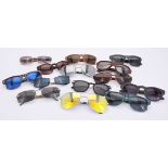 A collection of unbranded sunglasses