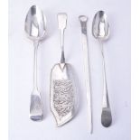 Four silver serving pieces