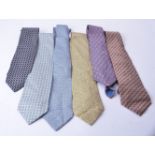 Hermes, a collection of six silk ties