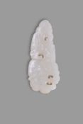 A Chinese white jade archaistic 'Phoenix' ornament