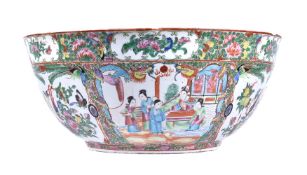 A large Cantonese punch bowl