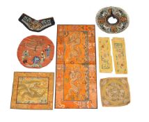 A group of Chinese 18th and 19th century panels