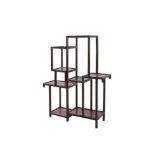 A Chinese hardwood tiered display stand