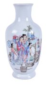 A Chinese famille rose vase