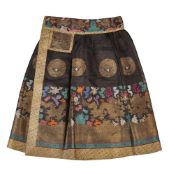 A Chinese Chao Fu gauze brocade skirt