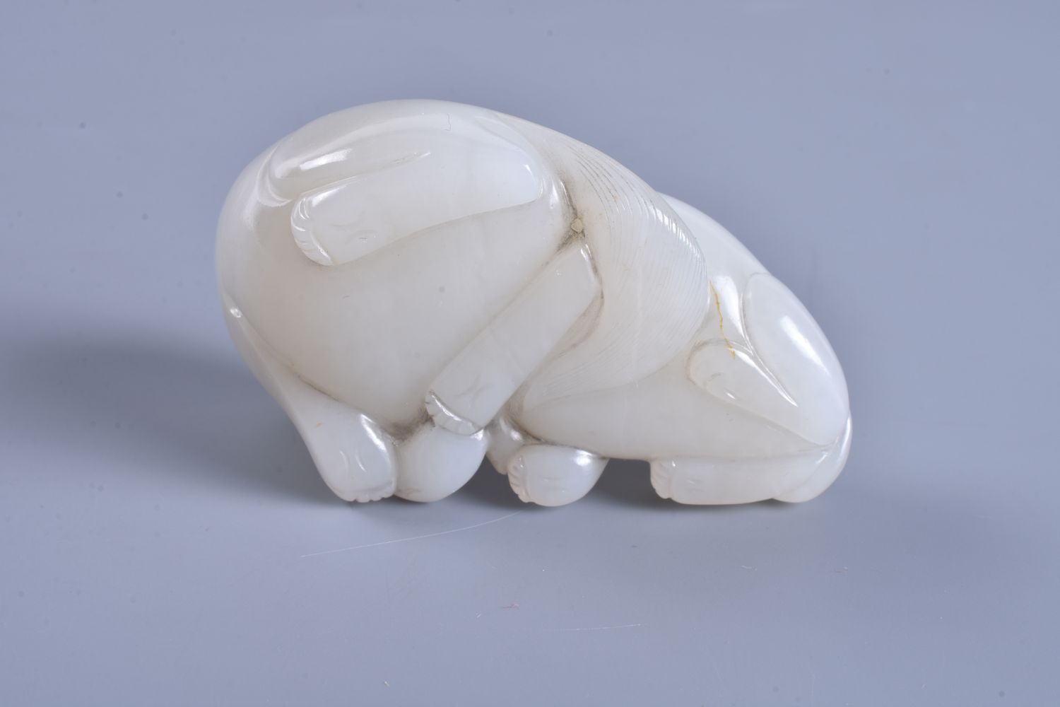 A white and russet jade 'Lion and Cub' pendant - Image 4 of 4