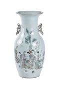 A Chinese famille rose vase