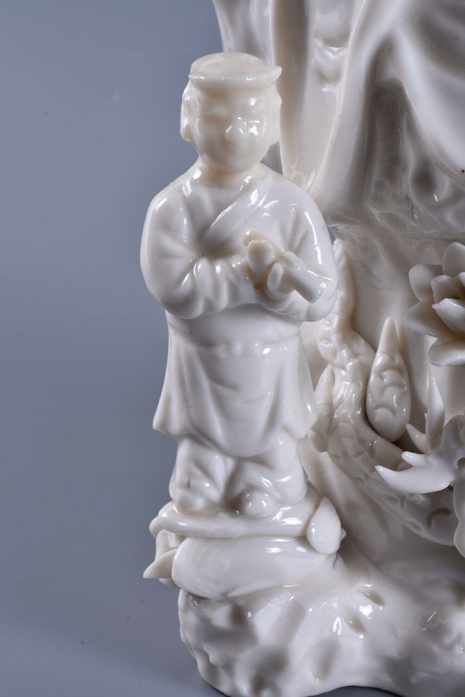 A Chinese Dehua group of Quanyin and child - Image 11 of 11