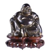 A Chinese gilt bronze Budai