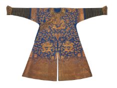A Chinese shaded gold-thread court dragon robe