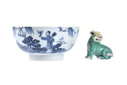 A Chinese export green-glazed Qilin