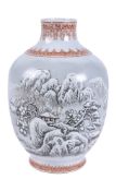 A Chinese 'Snow scene' vase