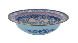 A Chinese Canton enamel basin