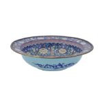 A Chinese Canton enamel basin