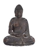 A Japanese Lacquered Wood Figure of The Buddha