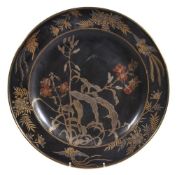 A Japanese Lacquered Metal (Copper) Plate