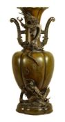 A Japanese Bronze Vase of lobed