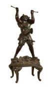 A Japanese Bronze Figure of Raiden
