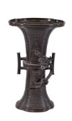 A Japanese Bronze Vase of Gu Shape