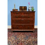 A William & Mary olive wood and walnut oyster veneered chest of drawers, circa 1690