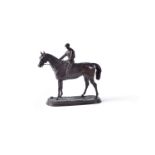 After Jules Moigniez, (French 1835 - 1894), Retour au Pesage, a patinated bronze equestrian group, l