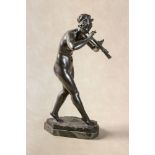 Auguste Puttemans, (Belgian 1886 - 1922), a patinated bronze model of a Bacchante, dated 1917