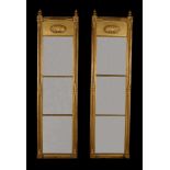 A pair of Regency giltwood wall mirror, circa 1815