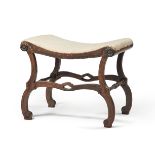 A George III mahogany stool, circa 1770