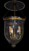 Another glass and gilt metal mounted hall lantern, circa 1815 and later