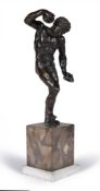 An Italian patinated bronze model of the Dancing Faun after the Antique, late 17th century