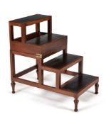 A set of Regency mahogany metamorphic library steps, circa 1815