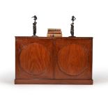 A George III figured mahogany side cabinet, circa 1800