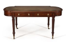 A Regency mahogany library table, attributed to Gillows, circa 1815