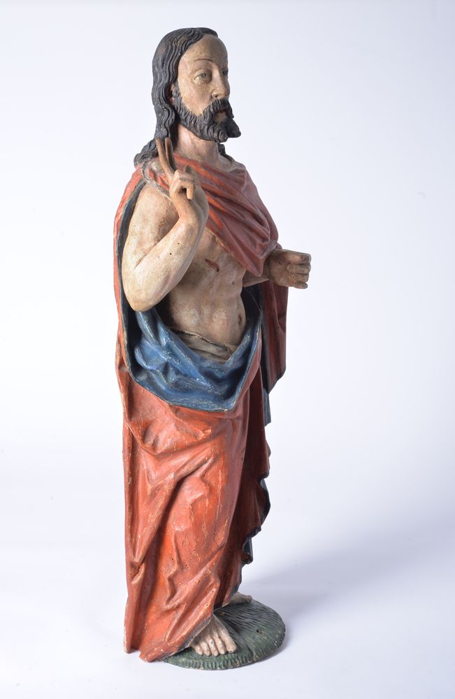 Follower of Erasmus Grasser (Munich, circa 1480-1518), a Southern German sculpted and polychrome pai - Image 2 of 5