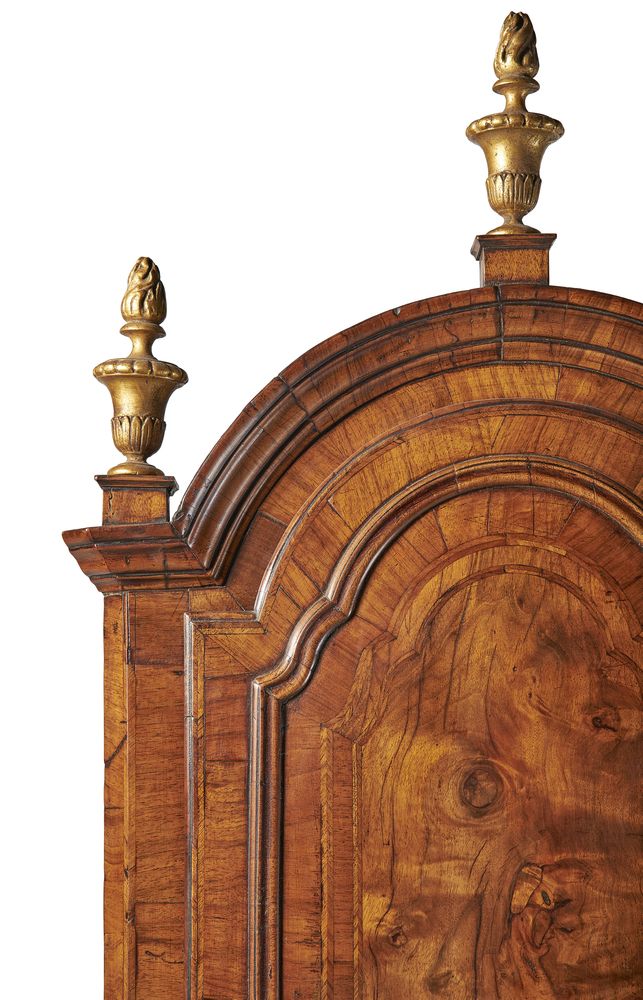 A Queen Anne walnut and feather banded domed top hanging corner cupboard, circa 1710 - Image 2 of 2