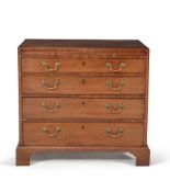 A near pair of George III mahogany chests of drawers, circa 1780