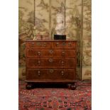 A William & Mary burr walnut, burr oak and feather banded chest of drawers, circa 1690