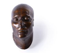 A painted plaster death mask of Napoleon Buonaparte, after Dr Francis Burton's original and almost c