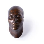 A painted plaster death mask of Napoleon Buonaparte, after Dr Francis Burton's original and almost c