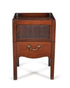 A George III mahogany tray top night commode, circa 1770