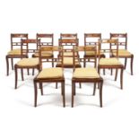 A set of ten Regency mahogany dining chairs, circa 1815