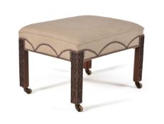 A George III mahogany stool, circa 1780