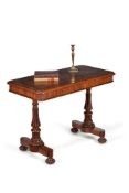 A George IV mahogany library table, by Gillows of Lancaster, circa 1825