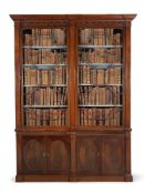 A George III mahogany library bookcase, circa 1780