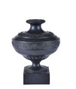 A Wedgwood & Bentley black basalt urn, circa 1775-80