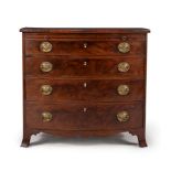 A George III mahogany bowfront chest of drawers, circa 1800