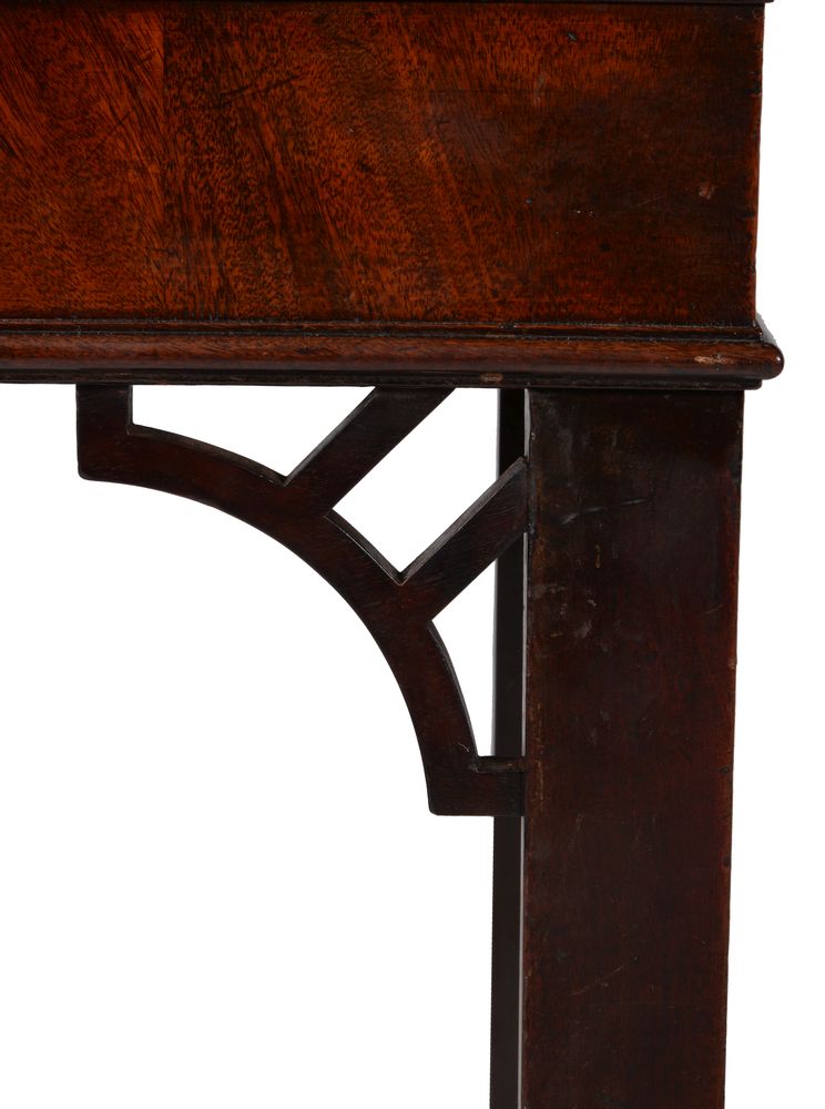A mahogany and specimen marble mounted side or console table, of Grand Tour interest, the table Geor - Image 2 of 7